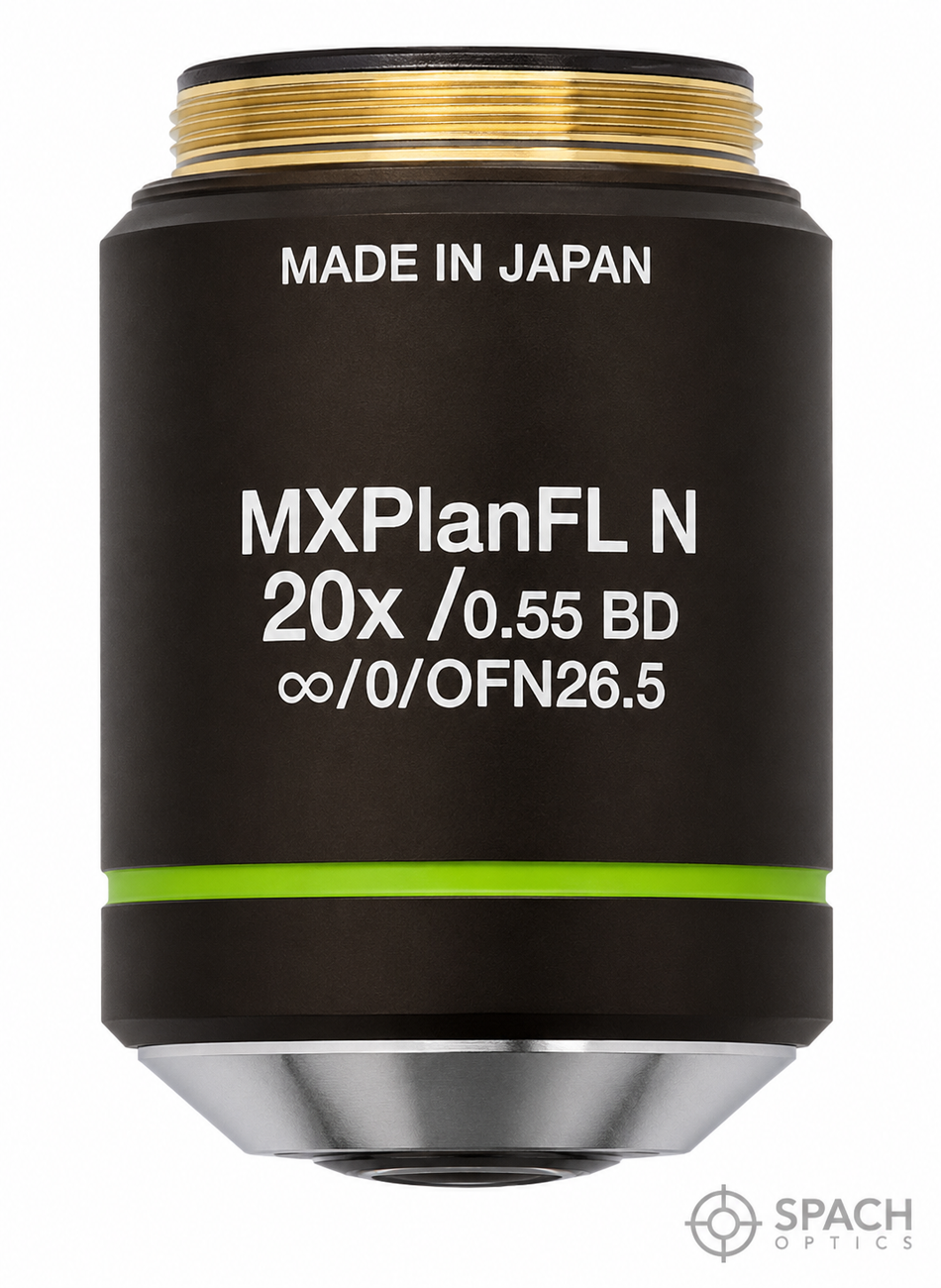Olympus MXPLFLN-BD 20X Objective – 0.55 NA, 3 mm WD Plan Fluorite BF/DF