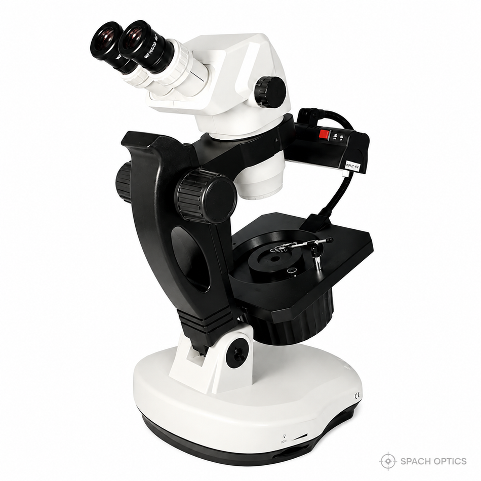 EcoView Gemological Stereo Microscope for Jewelry Inspection 6.7 -45x