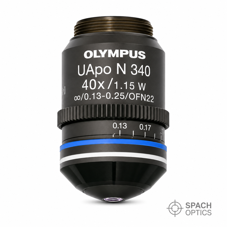Olympus UApo N 340 40X Water Immersion Microscope Objective (NA 1.15, Infinity, UV Optimized)
