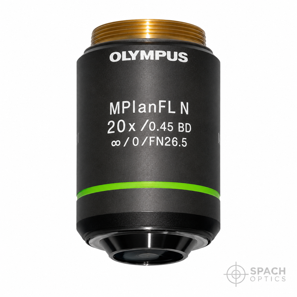 Olympus MPlanFL N 20X Epi Objective | 0.40 NA, BD, Infinity Corrected