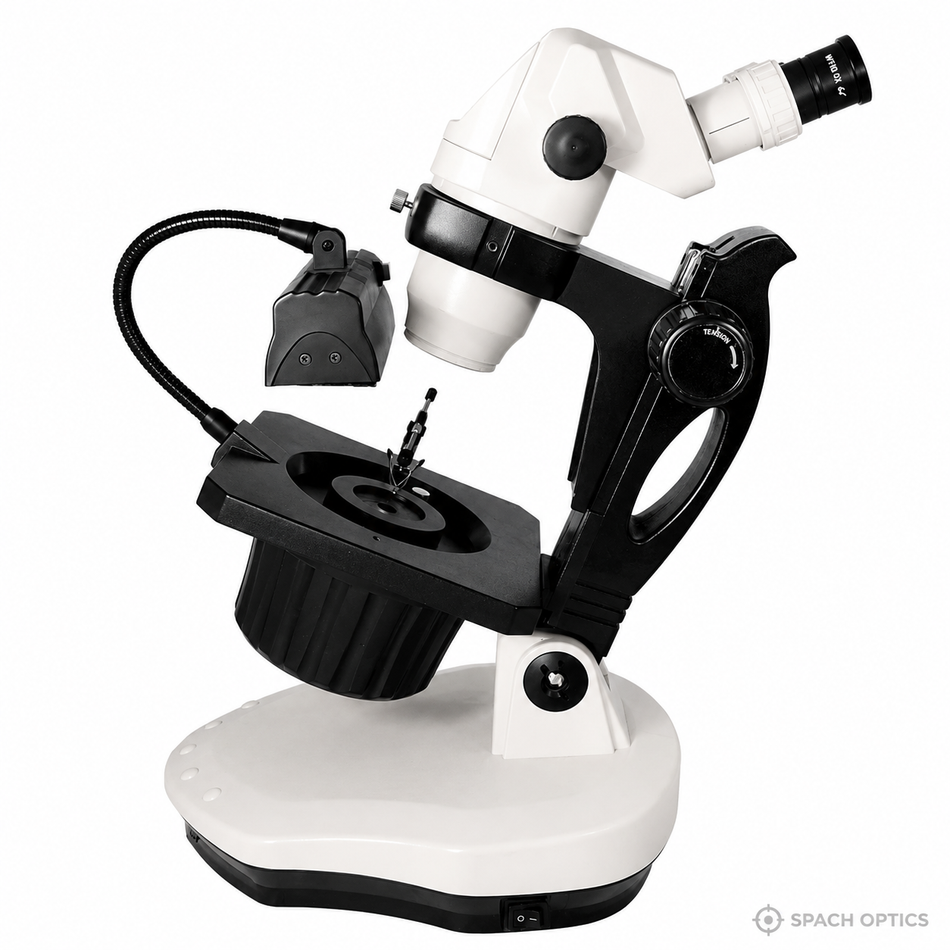 EcoView Gemological Stereo Microscope for Jewelry Inspection 6.7 -45x