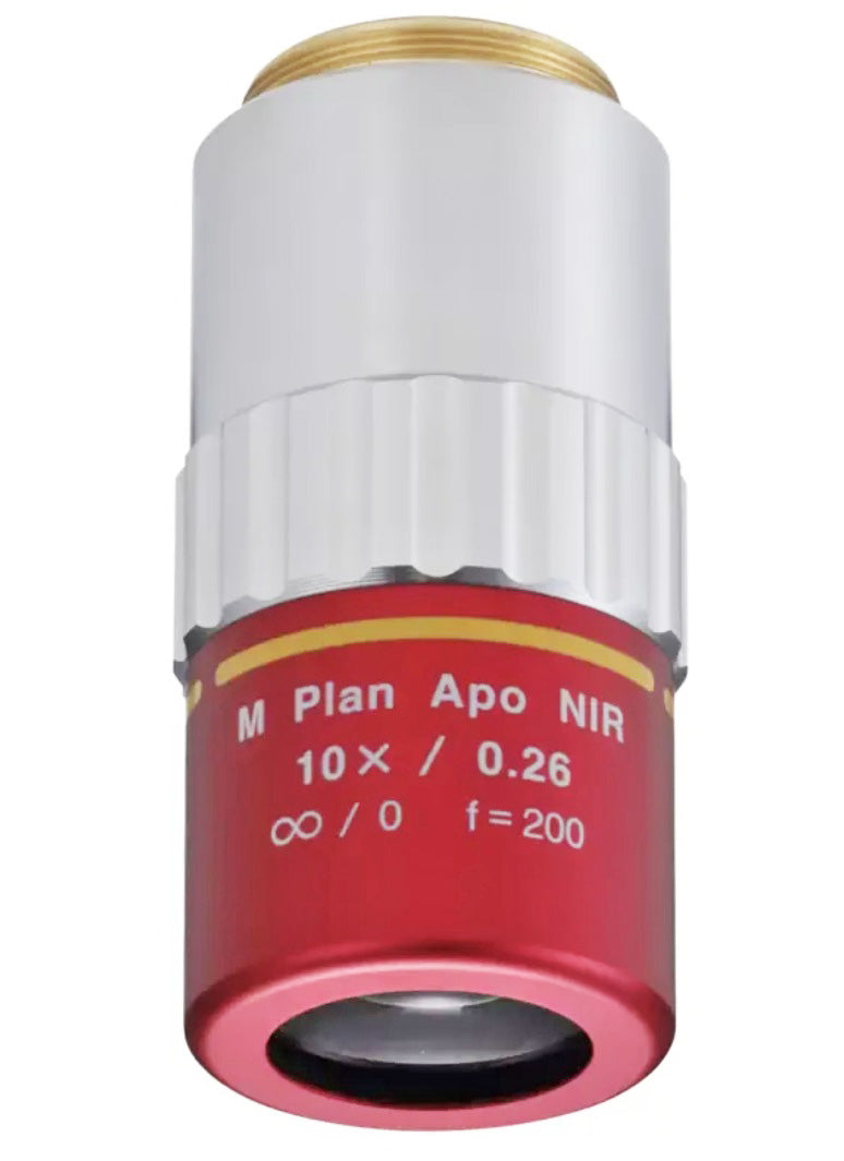 Mitutoyo M Plan Apo NIR 10x Objective (NA 0.26, WD 30.5mm, Infinity, M26)