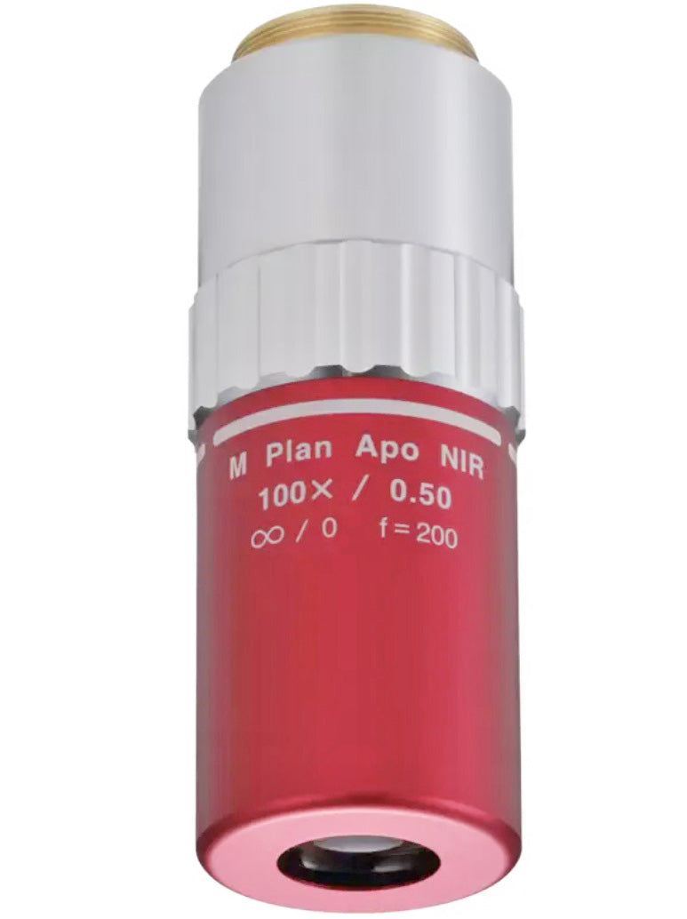 Mitutoyo M Plan Apo NIR 100x Objective (NA 0.70, WD 6.0mm, Infinity, M26)