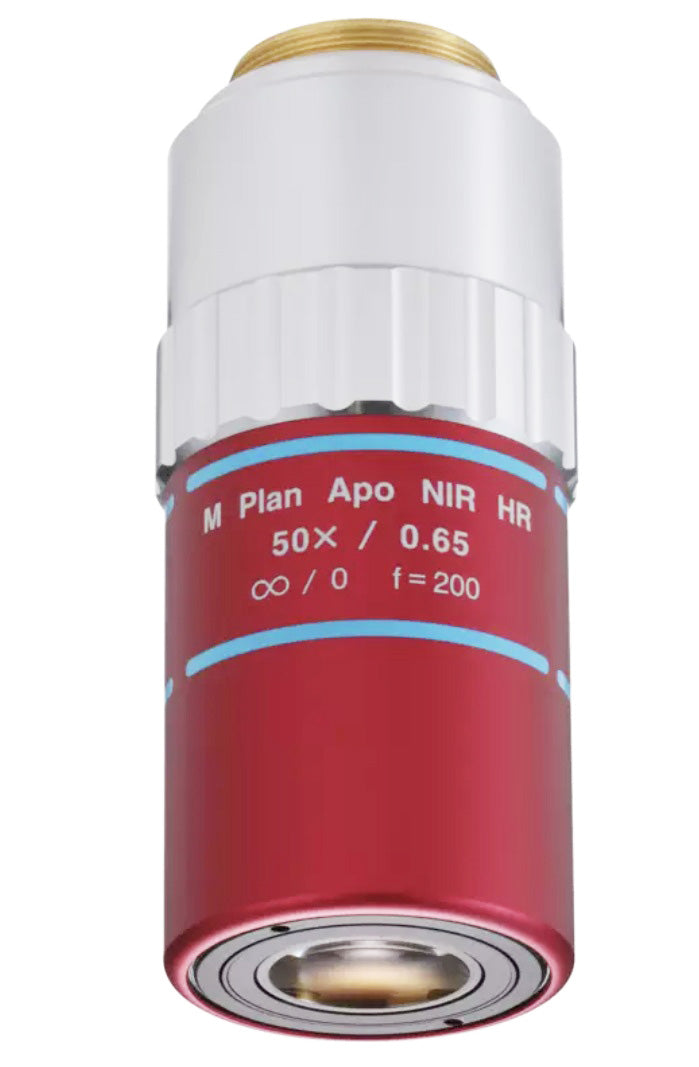 Mitutoyo M Plan Apo NIR 50x High Resolution Objective (NA 0.65, WD 10mm, 480–1800nm, M26)