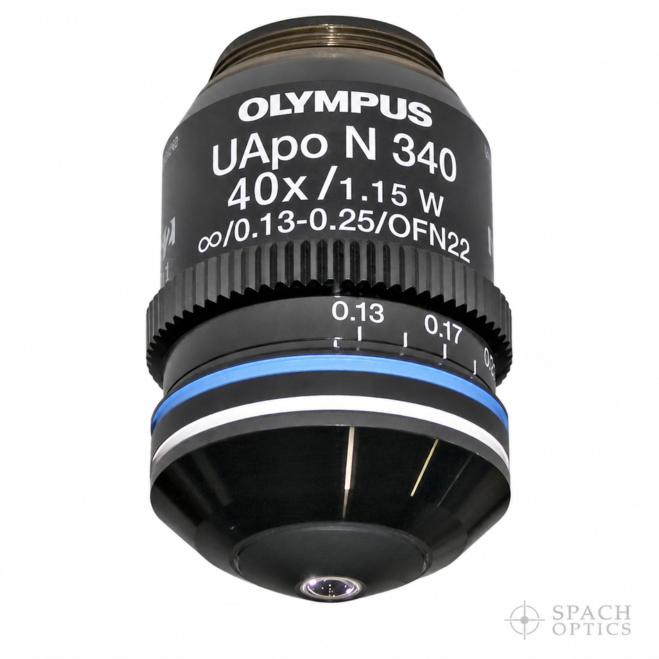 Olympus UApo N 340 40X Water Immersion Microscope Objective (NA 1.15, Infinity, UV Optimized)