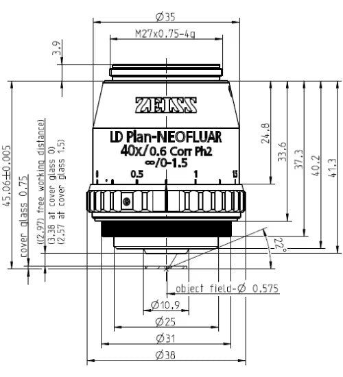Zeiss Objective LD Plan-Neofluar 40x Corr Ph2 M27
