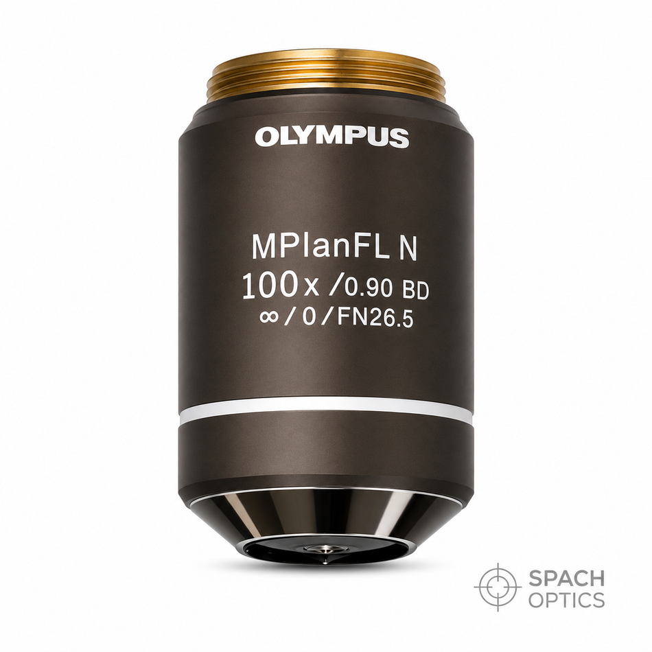 Olympus MPlanFL N 100X Epi Objective | 0.90 NA, BD, Infinity Corrected