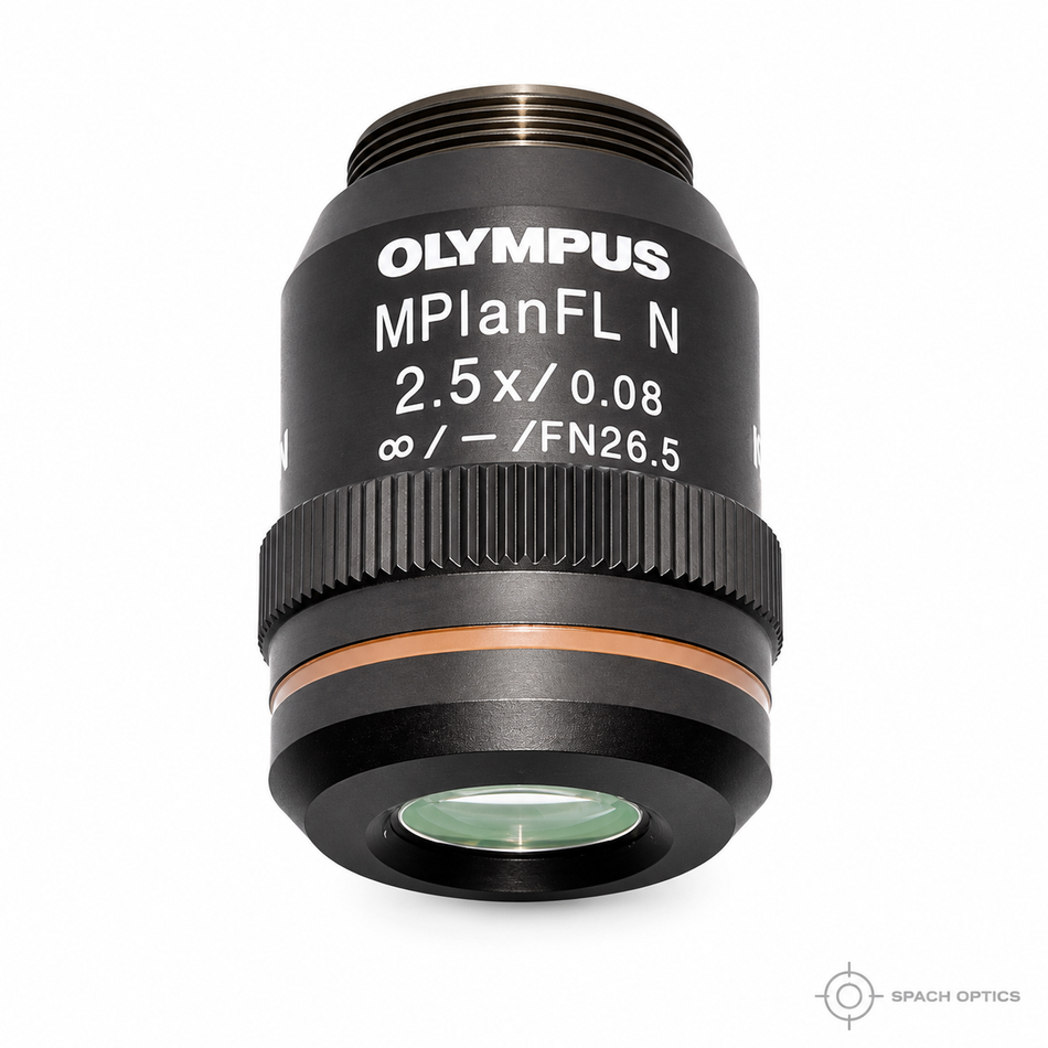 Olympus MPlanFL N 2.5X Epi Objective | 0.08 NA, Infinity Corrected