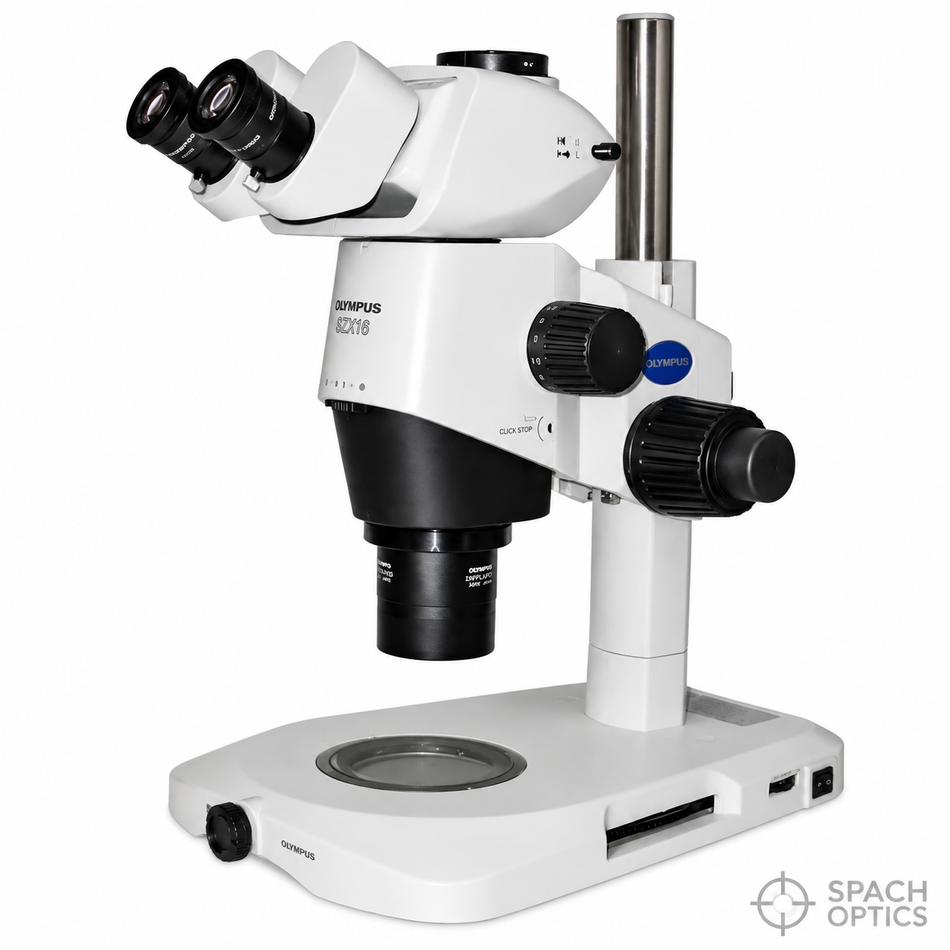 Olympus SZX16 Stereo Microscope on SZX2-ILLT Slim LED Base | Brightfield, Darkfield & Oblique