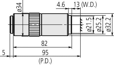 Mitutoyo M Plan Apo 50x Objective (NA 0.55, WD 13mm, Infinity, M26)