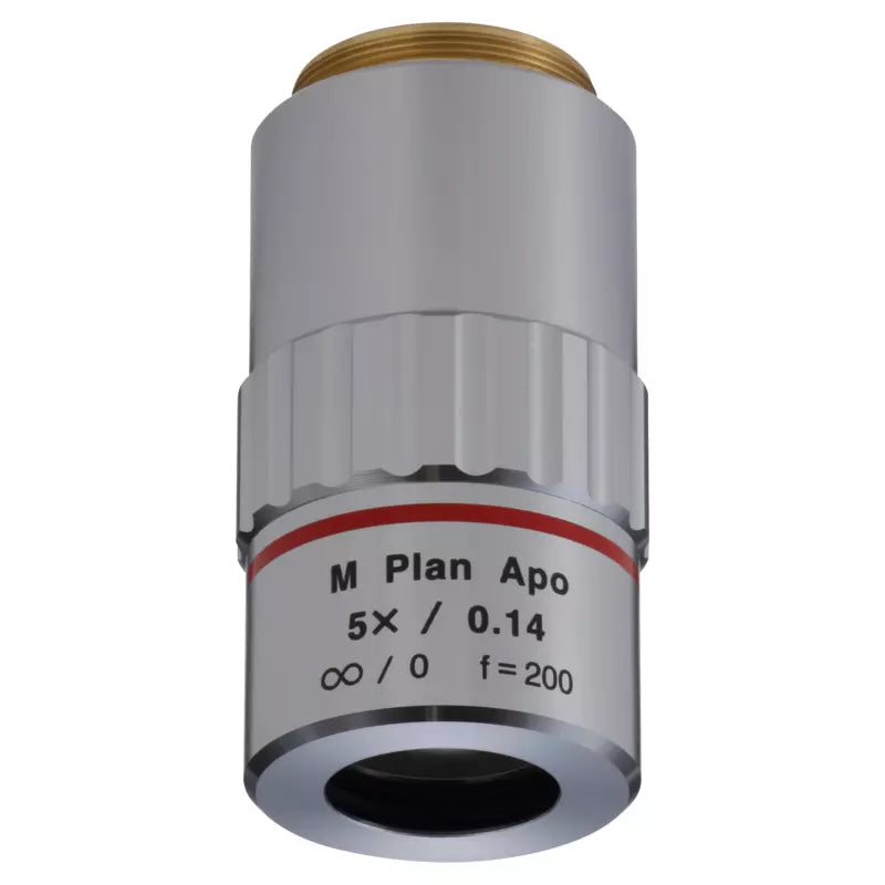Mitutoyo M Plan Apo 5x Objective (NA 0.14, WD 37.5mm, Infinity, M26)