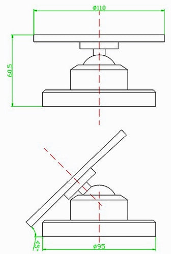 EcoView 360 Degree Adjustable Tilting Microscope Stage