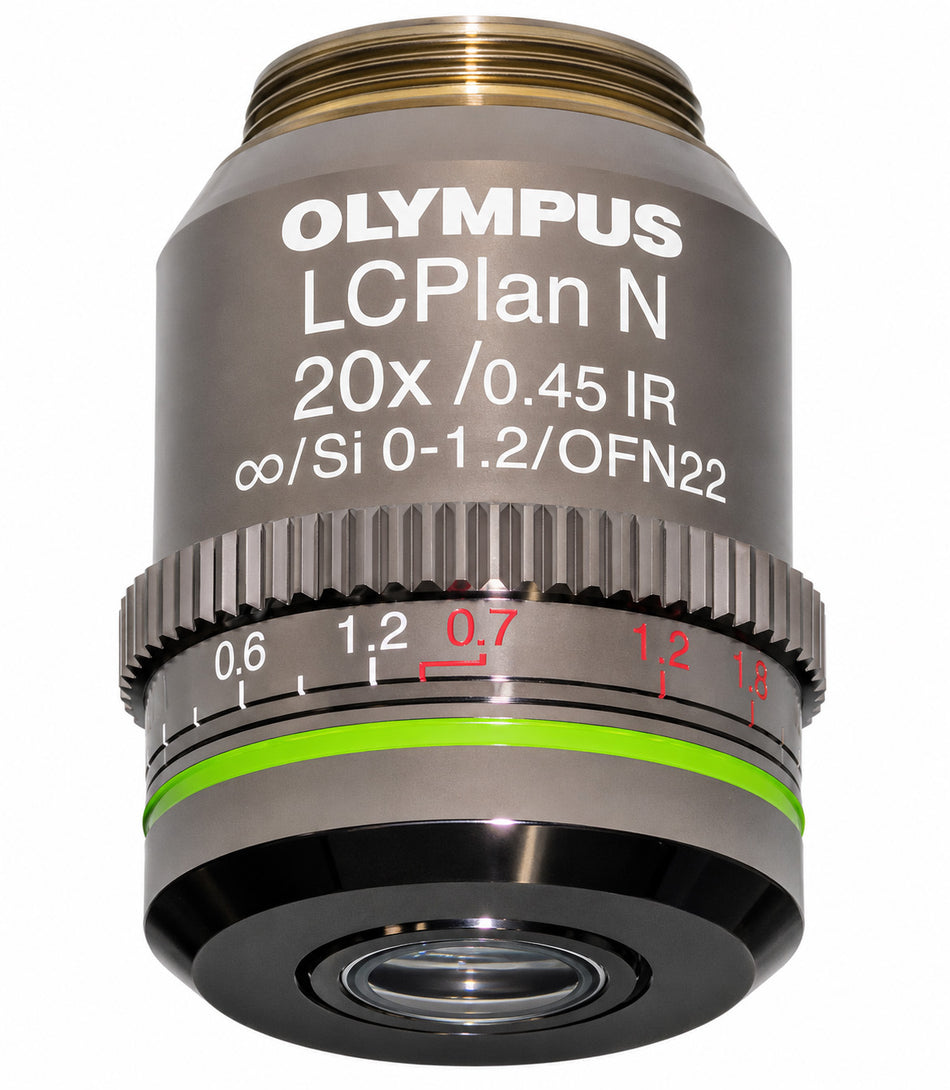 Olympus LCPlan N 20X IR Objective | 0.45 NA Near-Infrared, Infinity Corrected