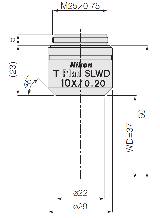 Nikon T Plan SLWD 10x Objective