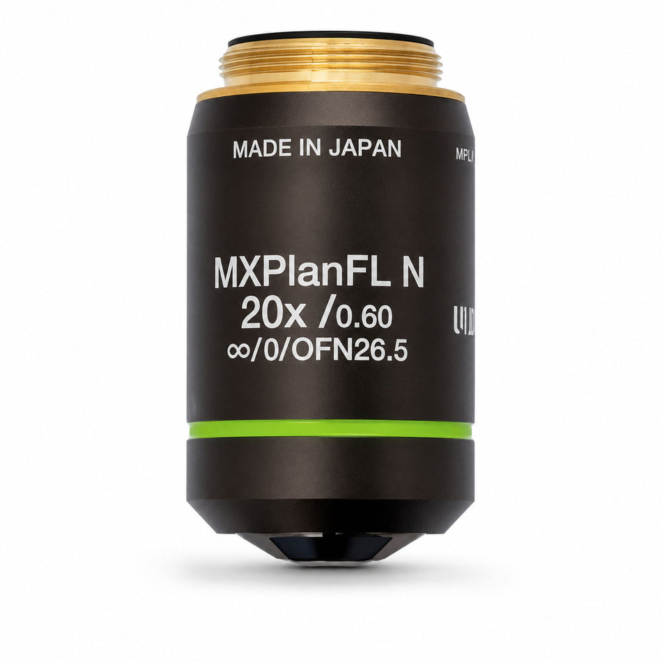 Olympus MXPLANFL N 20X Objective – 0.60 NA, 3 mm WD Plan Fluorite Brightfield