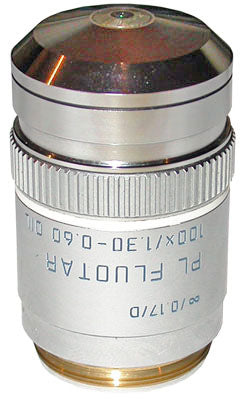 Leica PL Fluotar 100X Objective - Iris, Infinity Corrected, NA 1.30