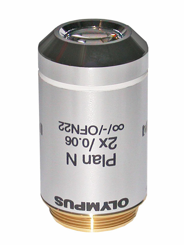 Olympus Plan N 2X Microscope Objective (PLN2X, NA 0.06, Infinity)