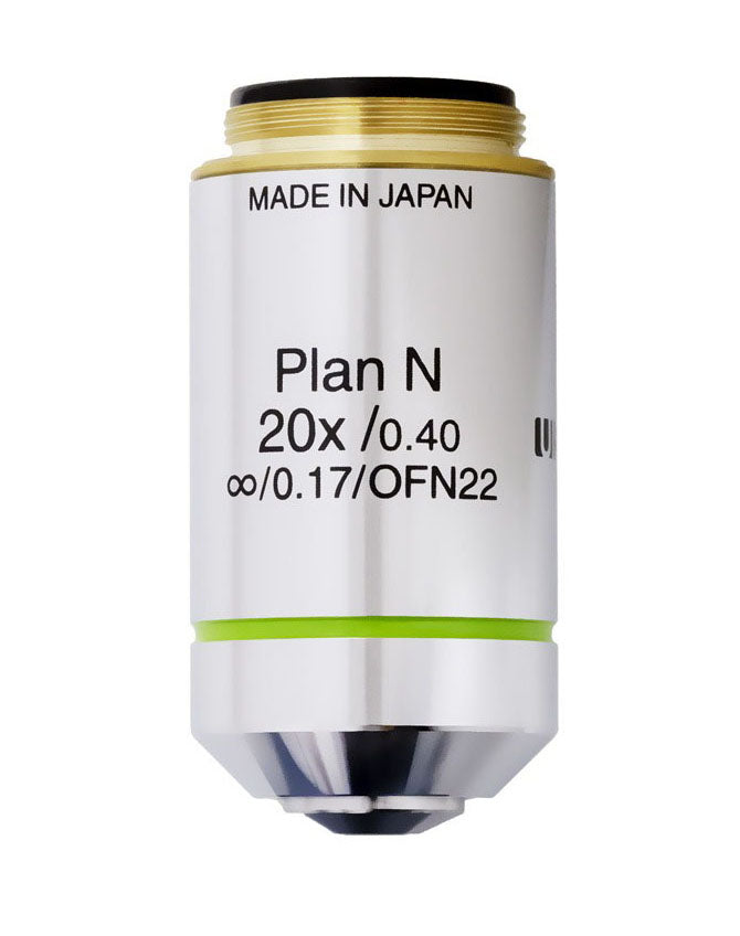 Olympus Plan N 20X Microscope Objective (PLN20X, NA 0.40, Infinity)