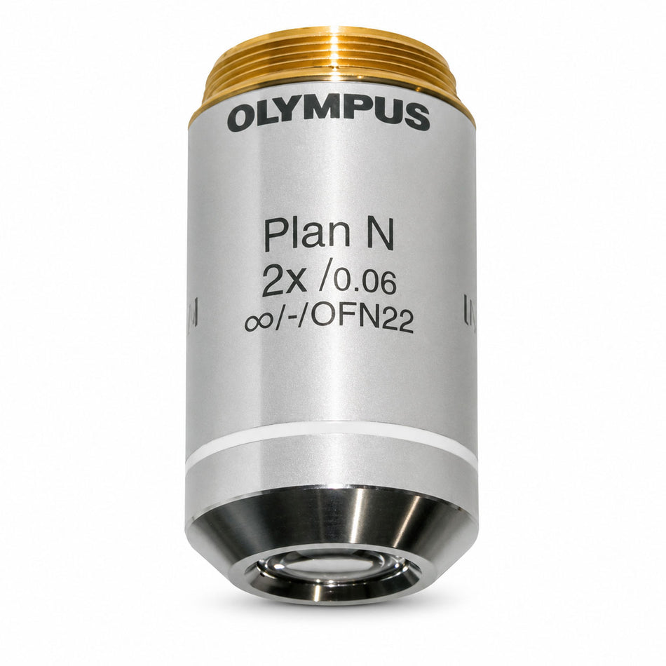 Olympus Plan N 2X Microscope Objective (PLN2X, NA 0.06, Infinity)
