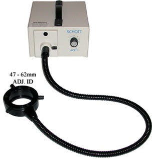 Schott ACE 1 Fiber Optic Illuminator with47-62mm Ring Light