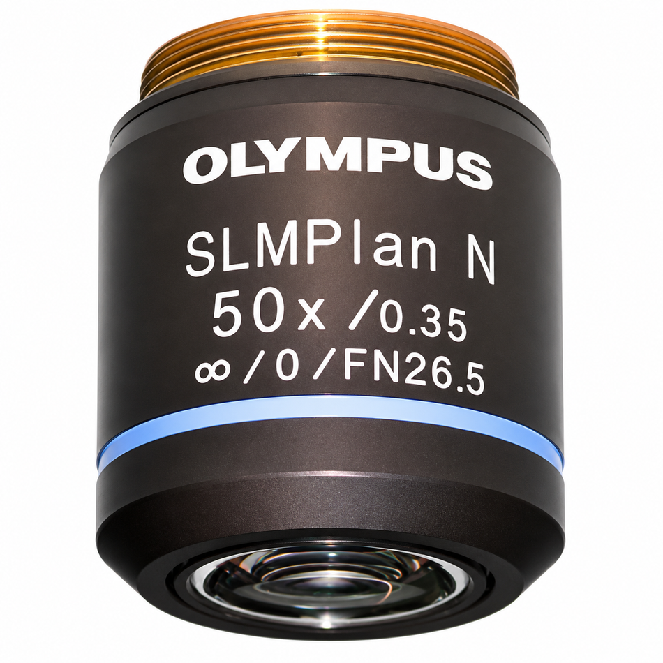 Olympus SLMPlan N 50X Epi Objective | 0.45 NA Super Long Working Distance, Infinity Corrected