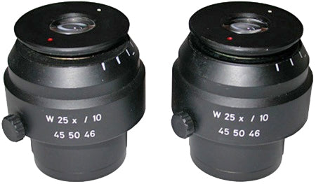 Zeiss W-PL 25X Stereo Microscope Eyepieces