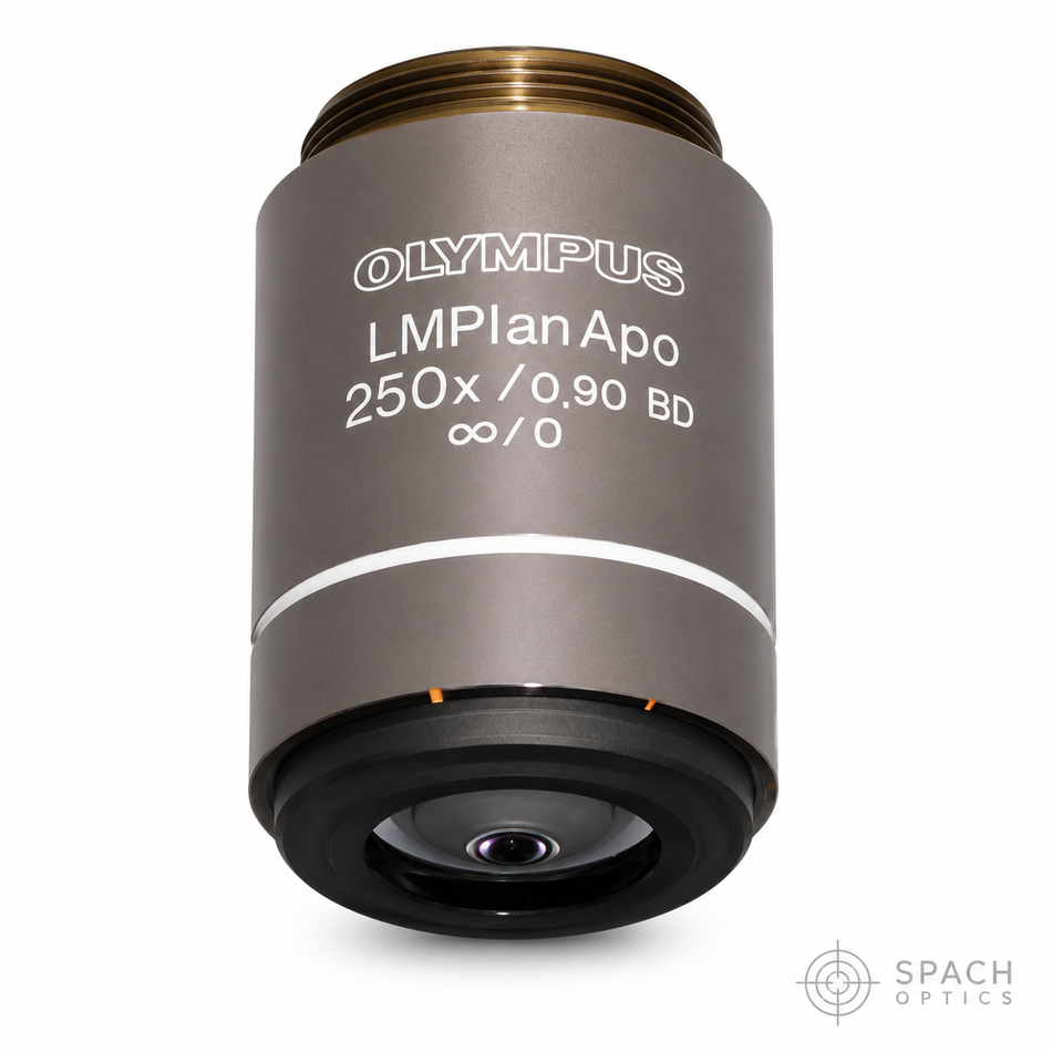 Olympus LMPlanApo 250x/0.90 Brightfield & Darkfield Long Working Distance Objective (NA 0.90, Infinity, M26)