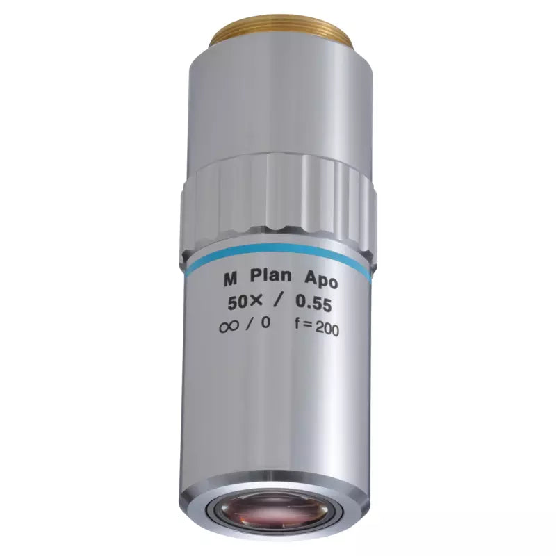 Mitutoyo M Plan Apo 50x Objective (NA 0.55, WD 13mm, Infinity, M26)