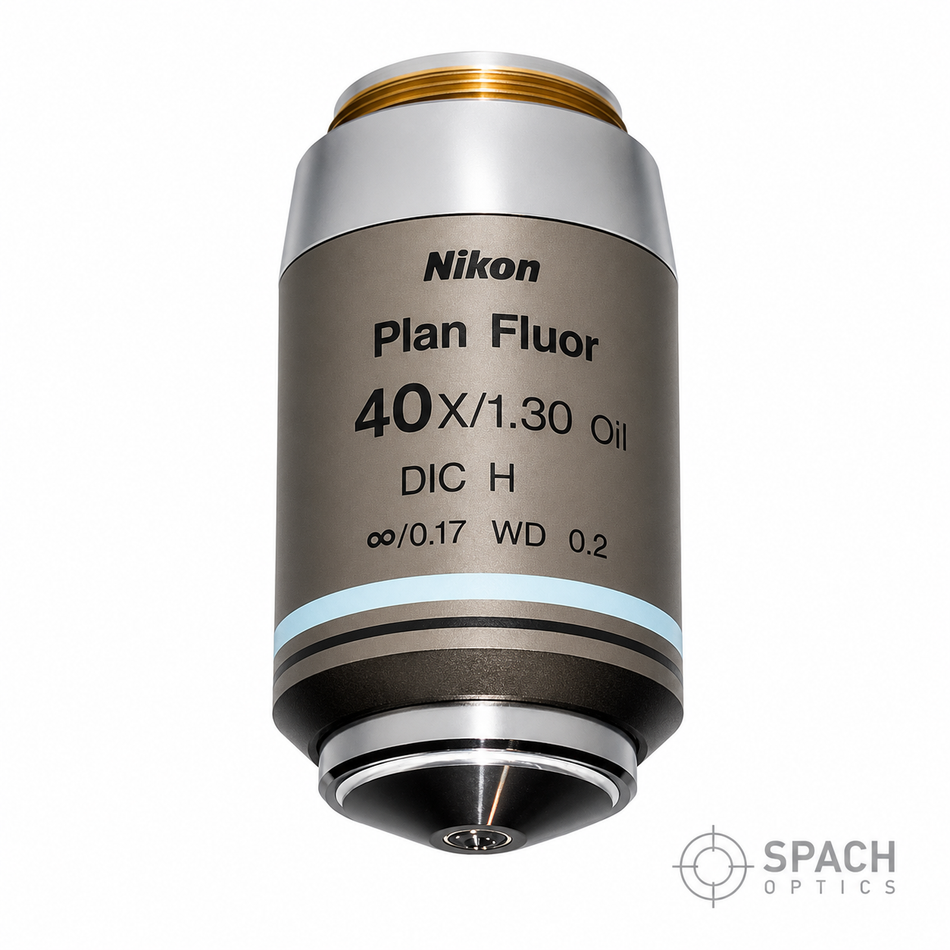 Nikon CFI Plan Fluor 40x/1.30 Oil Immersion Objective (NA 1.30, Infinity, M25)