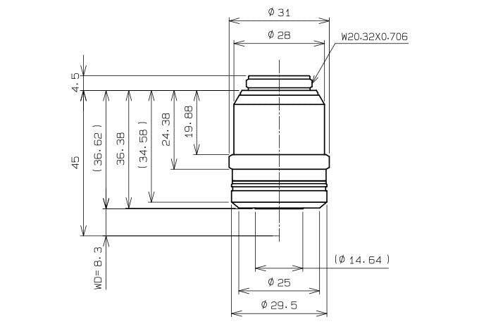 Olympus LCPlan N 20X IR Objective 0.45 NA | LCPLN20XIR BX MX