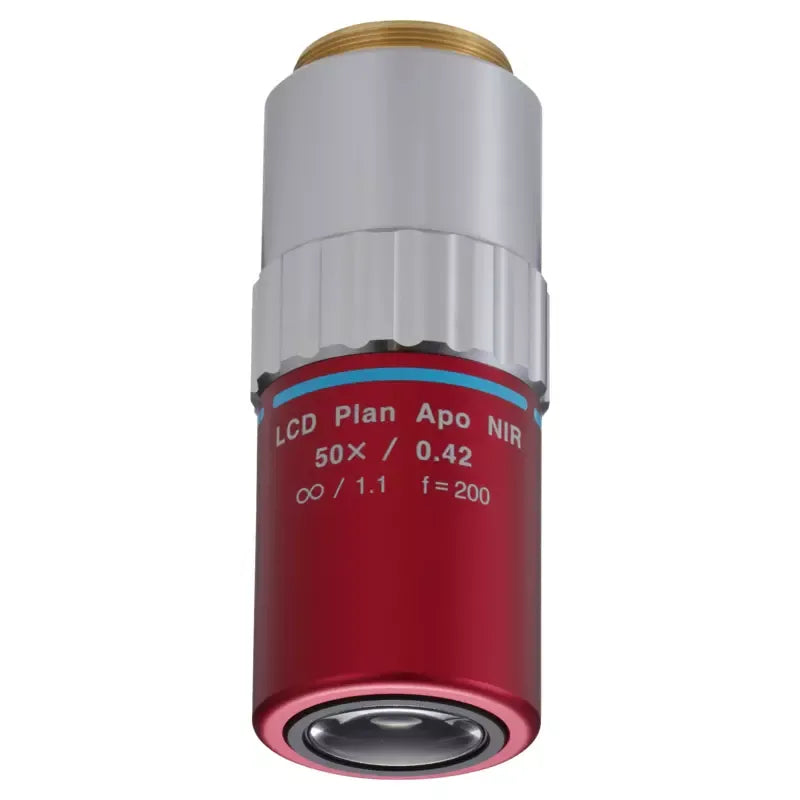 Mitutoyo LCD Plan Apo NIR 50x Objective t1.1 (NA 0.42, WD 17mm, 480–1800nm, M26)