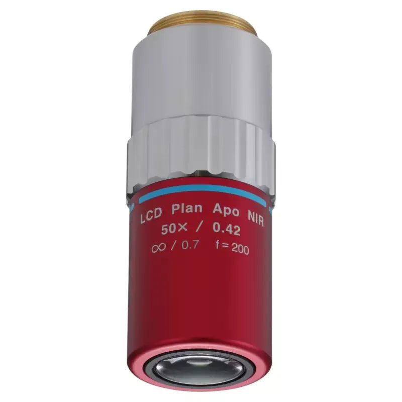 Mitutoyo LCD Plan Apo NIR 50x Objective t0.7 (NA 0.42, WD 17mm, 480–1800nm, M26)