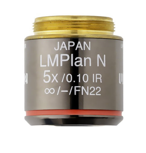 Olympus LMPlan N 5X IR Objective | 0.10 NA Long Working Distance, Infinity Corrected