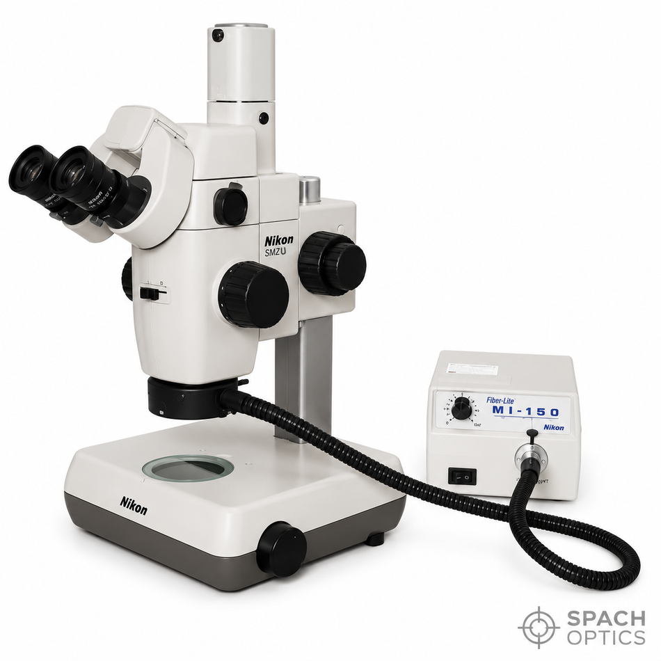 Nikon SMZ-U Stereo Microscope on Transmitted Light Mirror Base