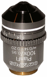 olympus plan fluorite 100x dry objective lens