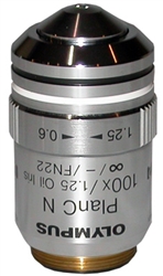 olympus plan 100x objective lens with iris
